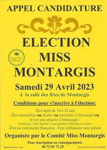Appel Candidature - Election Miss Montargis