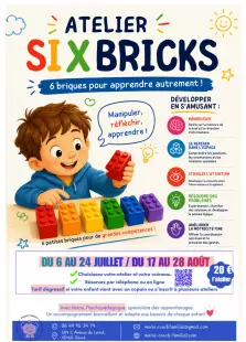 Les ateliers de l'été à Olivet - 6 bricks LEGO