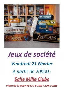 Soirée jeux de société