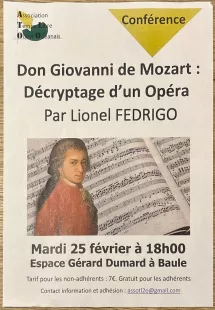 Décryptage d'un opéra Don Giovanni de Mozart