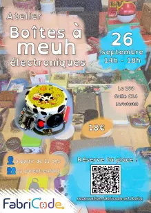 Atelier de fabrication de Boîtes à meuh électroniques