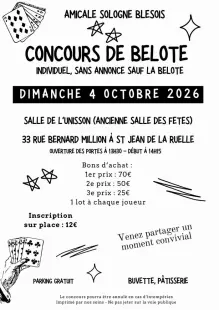 Concours de belote individuel sans annonce