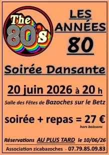 Soirée dansante les années 80