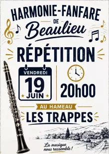 Répétitions de l'Harmonie de Beaulieu-sur-Loire dans les hameaux