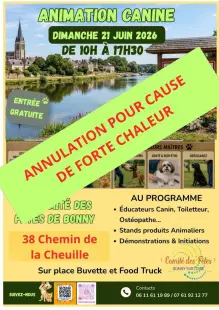 ANIMATION CANINE à BONNY SUR LOIRE (45) le 21 juin 2026