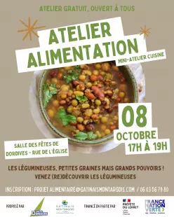 Atelier cuisine : les légumineuses et graines en action