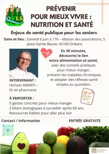 Prévenir pour mieux vivre, nutrition et santé