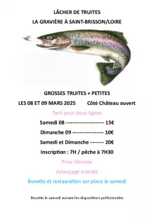 Pêche à l'étang de La Gravière : lâcher de truites