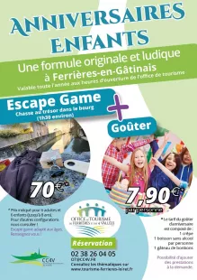 Anniversaire enfants : Escape Game + Goûter
