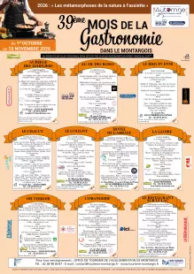 39ème Mois de la Gastronomie dans le Montargois