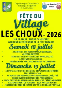 Fête du village et Feu d'artifice Les Choux