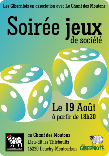 Soirée Jeux de Société au Chant des Moutons