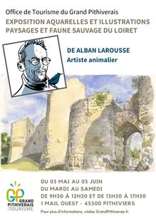 Exposition d'aquarelles et illustrations d'Alban Larousse