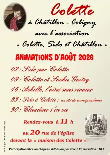 Animations autour de Colette août