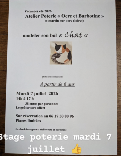 Atellier Poterie : Modeler son bol