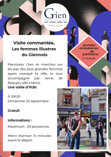 Visite Commentée, Les femmes illustres du Giennois