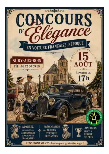 Concours d'élégance en voiture française d'époque