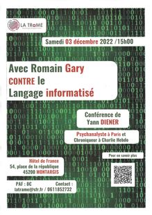 Conférence avec Romain Gary contre le Langage informatisé