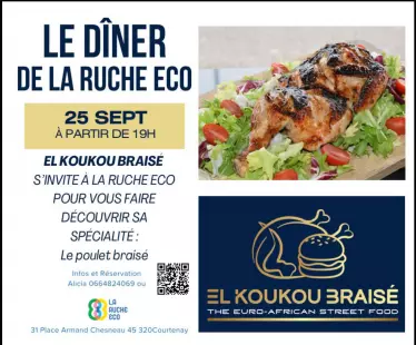 Dîner de la Ruche Eco : El Koukou Braisé