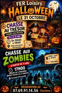 Halloween à Ervauville : Chasse au trésor & Chasse aux zombies