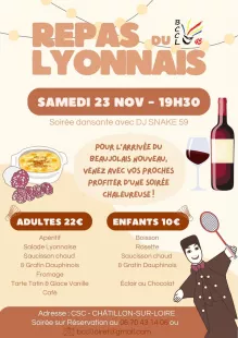 Soirée Beaujolais Nouveau - Repas lyonnais