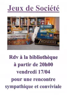 Soirée jeux de société