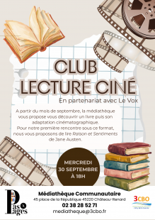 Club Ciné-Lecture en partenariat avec Le Vox