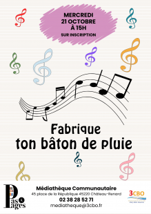 Atelier : Fabrique ton bâton de pluie !