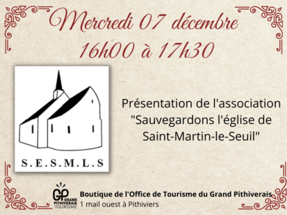 Animations de décembre à l'Office de Tourisme - Eglise Saint-Martin-le-Seuil
