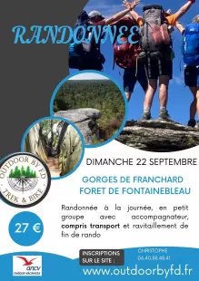 RANDONNEE DANS LES GORGES DE FRANCHARD A FONTAINEBLEAU (départ en minibus de Jargeau)