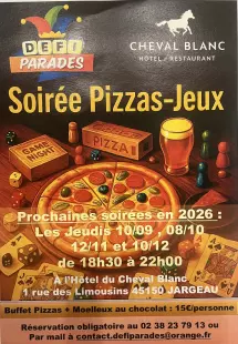 Soirée Pizzas-Jeux