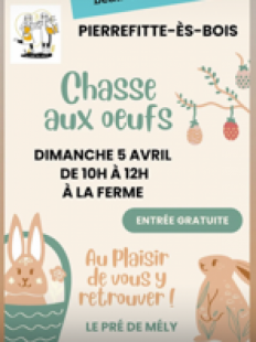 Chasse aux oeufs de Pâques à la ferme