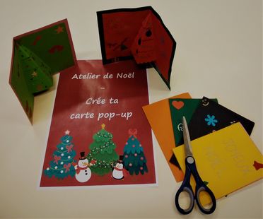 Les ateliers de Noël - Création d'une carte pop-up