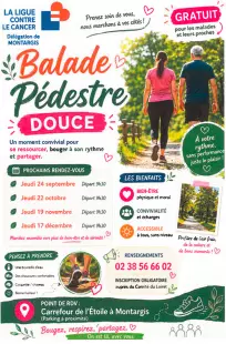 Balade pédestre douce avec la Ligue Contre le Cancer