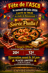 Fête de l'ASCB - Soirée Paella