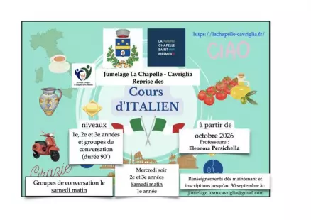 Cours d'Italien 2026 2027