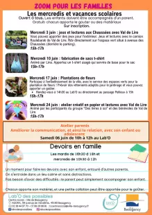 Ateliers familles, adultes