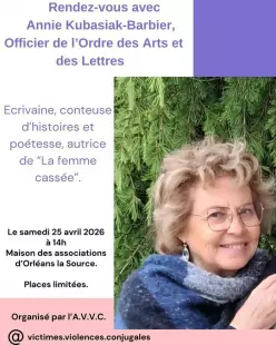 Conférence sur les violences intra-familiales, animée par Annie Kubasiak-Barbier, Officier de l'Ordr