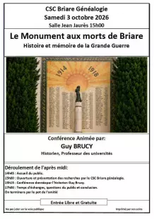 Conférence : Le Monument aux morts - Histoire et mémoire de la Grande Guerre