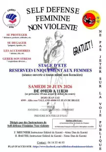 STAGE D'ETE DE SELF-DEFENSE FEMININE