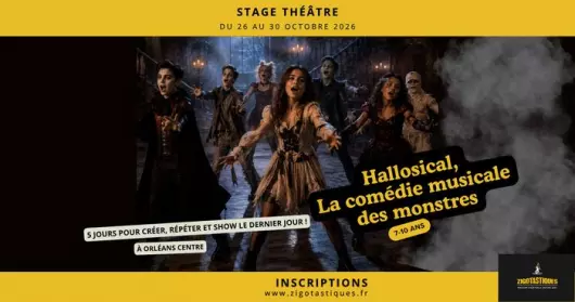 Stage 7-10 ans : Hallosical, la comédie musicale des monstres – Du 26 au 30 octobre 2026