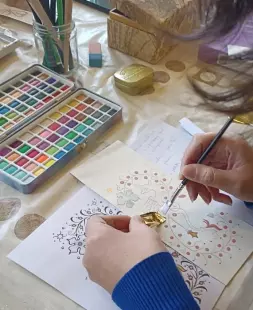 Atelier-école à l'AMI : Fabriquer son carnet relié