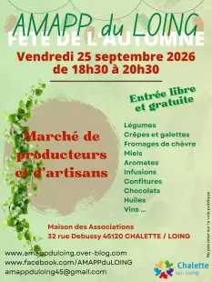 Fête de l'automne : Marché des producteurs et d'artisans