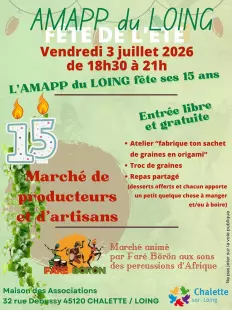 AMAPP du Loing : fête de l'été et fête de ses 15 ans