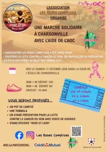 Octobre Rose - Les Roses complices - marche solidaire avec l'AOC de Charsonville