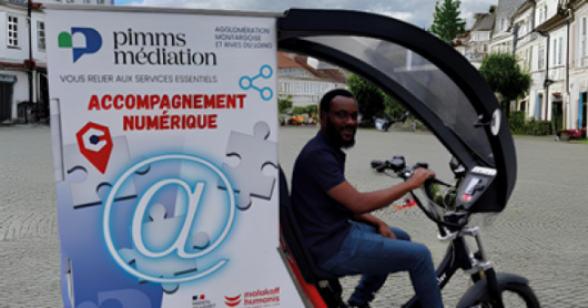 Amilly - Rencontre : Le triporteur du PIMMS