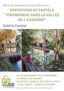 Exposition “Promenade dans la vallée de l’Essonne et autres pastels