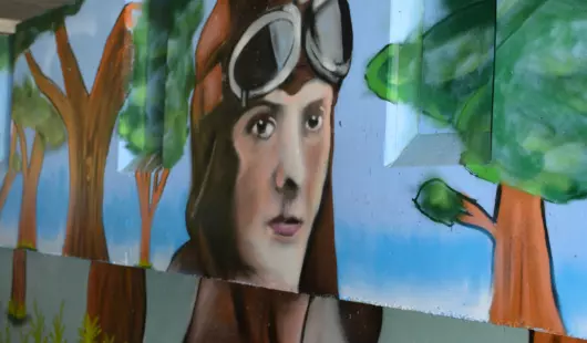 Fresque de Cédric Arfa sur le Canal d'Orléans (D2060)