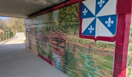 Fresque de Jocelyn Galipeau sur le Canal d'Orléans