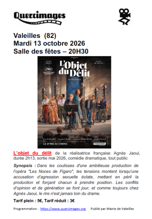 Cinéma à Valeilles :